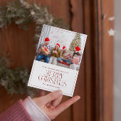 Aangepaste foto minimalistische vrolijke kerst Kaa Kaart