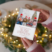 Aangepaste foto minimalistische vrolijke kerst Kaa Kaart