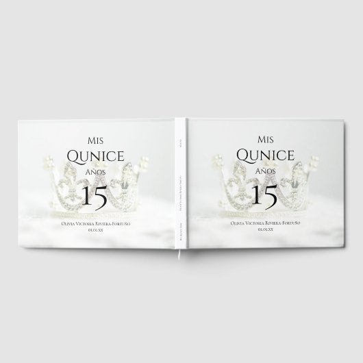Aangepaste foto Mis Quince Anos Quinceanera Birthd Gastenboek (Volledig)