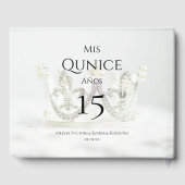Aangepaste foto Mis Quince Anos Quinceanera Birthd Gastenboek (Achterkant)