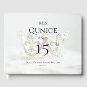 Aangepaste foto Mis Quince Anos Quinceanera Birthd Gastenboek (Voorkant)
