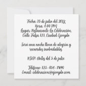 Aangepaste Foto Mis Quince Flores Quinceañera Rosa Kaart (Achterkant)