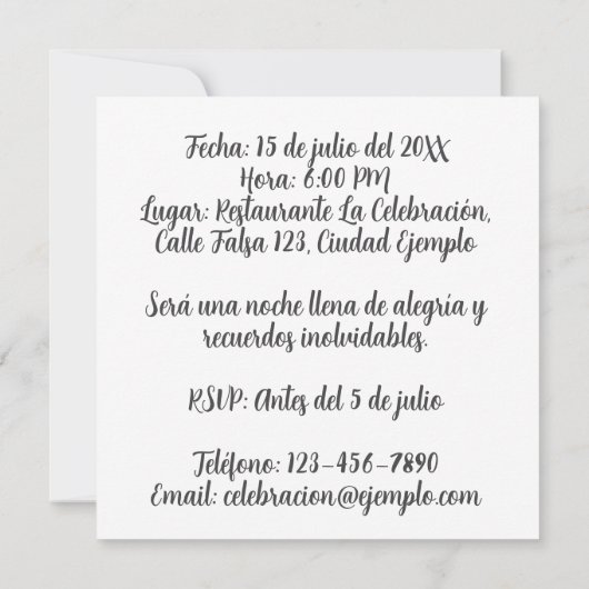 Aangepaste Foto Mis Quince Flores Quinceañera Rosa Kaart (Achterkant)