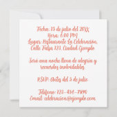 Aangepaste Foto Mis Quince Flores Quinceañera Rosa Kaart (Achterkant)