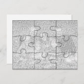 Aangepaste Foto "Mock" Puzzel Post Kaart - 9 stuks (Voorkant / Achterkant)