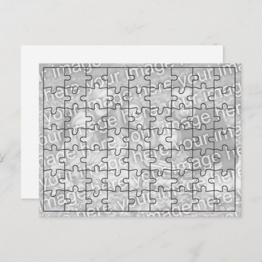 Aangepaste foto "Mock" Puzzle Post Card-63 stuks Briefkaart (Voorkant / Achterkant)