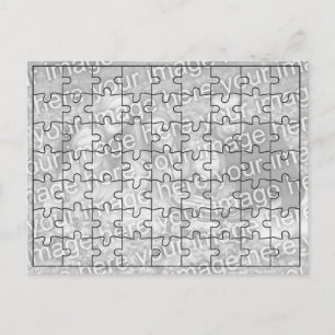 Aangepaste foto "Mock" Puzzle Post Card-63 stuks Briefkaart