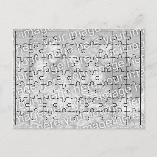 Aangepaste foto "Mock" Puzzle Post Card-63 stuks Briefkaart (Voorkant)