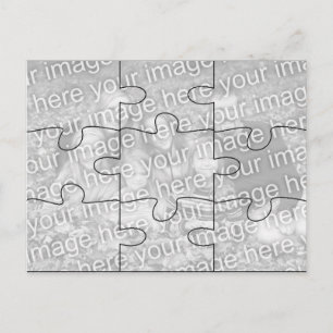 Aangepaste foto "Mock" Puzzle Post Card - 9 stuks Briefkaart
