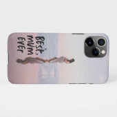 Aangepaste foto Modern Beste moeder ooit iPhone Hoesje (Achterkant horizontaal)