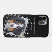Aangepaste foto Modern Black Dog Case-Mate iPhone Case (Achterkant (horizontaal))