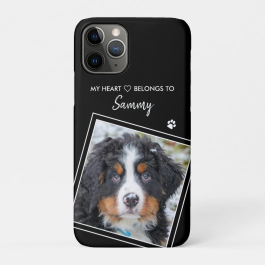 Aangepaste foto Modern Black Dog Case-Mate iPhone Case (Achterkant)