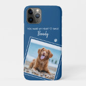 Aangepaste foto Modern Blue Dog Case-Mate iPhone Case (Achterkant)