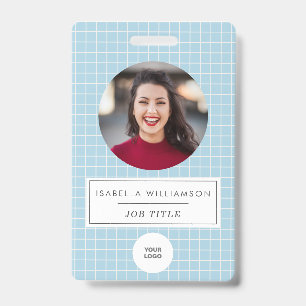 Aangepaste foto Modern Blue Professional Creatief Badge