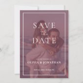 aangepaste foto Modern Dusty Pink Save the Date Kaart (Voorkant)