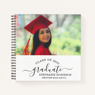 Aangepaste foto Modern Elegant Afstuderen Guest Notitieboek