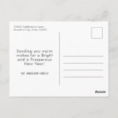 Aangepaste foto Modern Gelukkig Nieuwjaar 2019 Zwa Briefkaart (Achterkant)