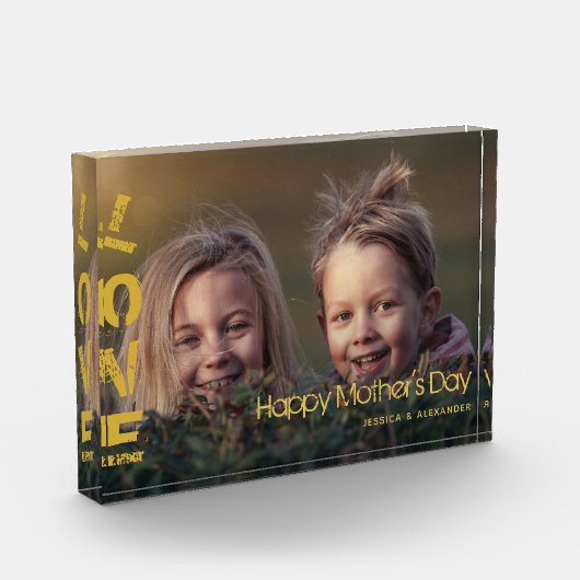 Aangepaste foto Modern Happy Mothers Day Photo Blo (Links)