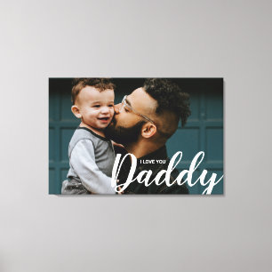 Aangepaste foto Modern Ik hou van je papa Canvas Afdruk