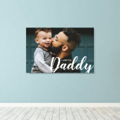 Aangepaste foto Modern Ik hou van je papa Canvas Afdruk (Insitu (Houten vloer))