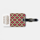 Aangepaste foto Modern ikatpatroon Bagagelabel (Achterkant horizontaal)
