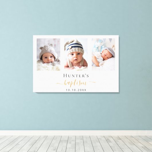 Aangepaste foto modern jongetje canvas afdruk (Insitu (Houten vloer))