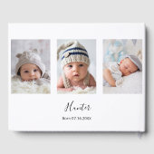 Aangepaste foto modern jongetje gastenboek (Achterkant)