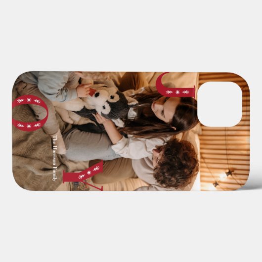 Aangepaste foto Modern JOY Christmas Case-Mate iPhone Case (Achterkant (horizontaal))