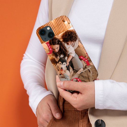 Aangepaste foto Modern JOY Christmas Case-Mate iPhone Case