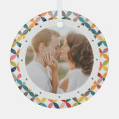 Aangepaste foto Modern kleurrijk persoonlijk Glas Ornament (Voorkant)