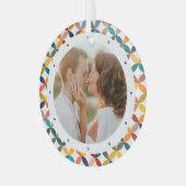 Aangepaste foto Modern kleurrijk persoonlijk Glas Ornament (Voorkant links)