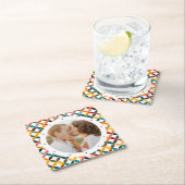 Aangepaste foto Modern kleurrijk persoonlijk Kartonnen Onderzetters (Insitu)