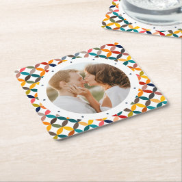 Aangepaste foto Modern kleurrijk persoonlijk Kartonnen Onderzetters