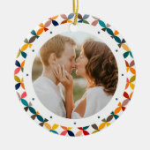 Aangepaste foto Modern kleurrijk persoonlijk Keramisch Ornament (Voorkant)