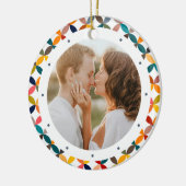 Aangepaste foto Modern kleurrijk persoonlijk Keramisch Ornament (Links)