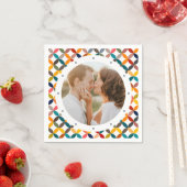 Aangepaste foto Modern kleurrijk persoonlijk Servet (Insitu)