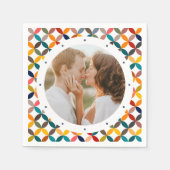 Aangepaste foto Modern kleurrijk persoonlijk Servet (Voorkant)