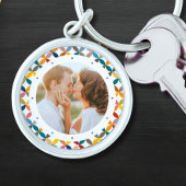 Aangepaste foto Modern kleurrijk persoonlijk Sleutelhanger