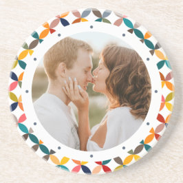Aangepaste foto Modern kleurrijk persoonlijk Zandsteen Onderzetter