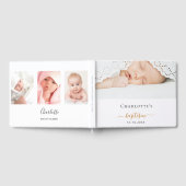 Aangepaste foto modern meisje met baptisme gastenboek (Volledig)