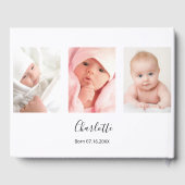 Aangepaste foto modern meisje met baptisme gastenboek (Achterkant)