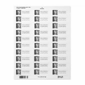 Aangepaste foto modern minimumretouradres etiket (Full Sheet)