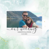 Aangepaste foto Modern Ontspannen bruiloft Gastenb Servet