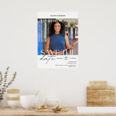 Aangepaste foto Modern Pensioenfeest Save the Date Poster (Keuken)