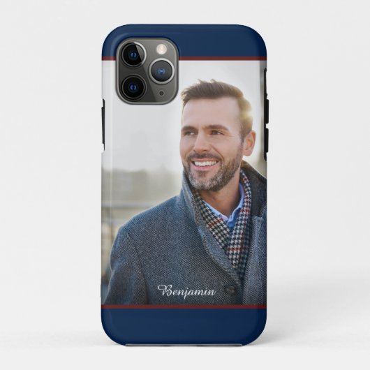 Aangepaste foto Modern personaliseren Case-Mate iPhone Case (Achterkant)