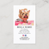 Aangepaste foto Modern Pet Fotografie Sociale medi Visitekaartje (Achterkant)