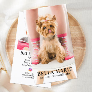 Aangepaste foto Modern Pet Fotografie Sociale medi Visitekaartje