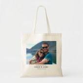 Aangepaste foto Modern Relaxed Wedding Welkom Tote Bag (Voorkant)