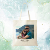 Aangepaste foto Modern Relaxed Wedding Welkom Tote Bag
