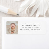 Aangepaste foto Modern Return Address Labels (Insitu)